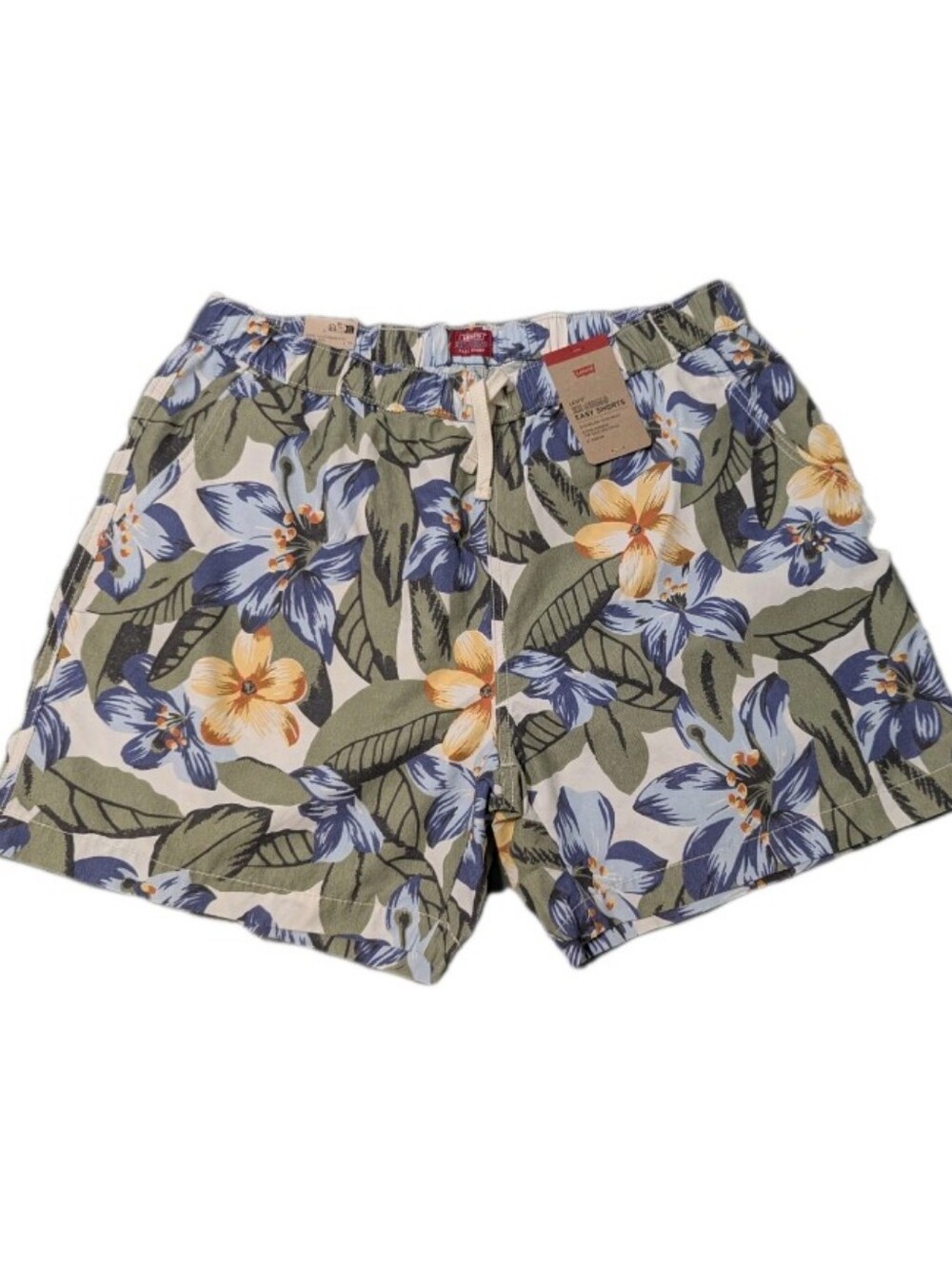Levi’s XX Chino Easy Shorts Green Floral Hawaain 6" Inseam Size Large NWT